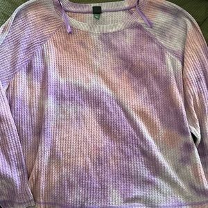 Waffle tie dye long sleeve
